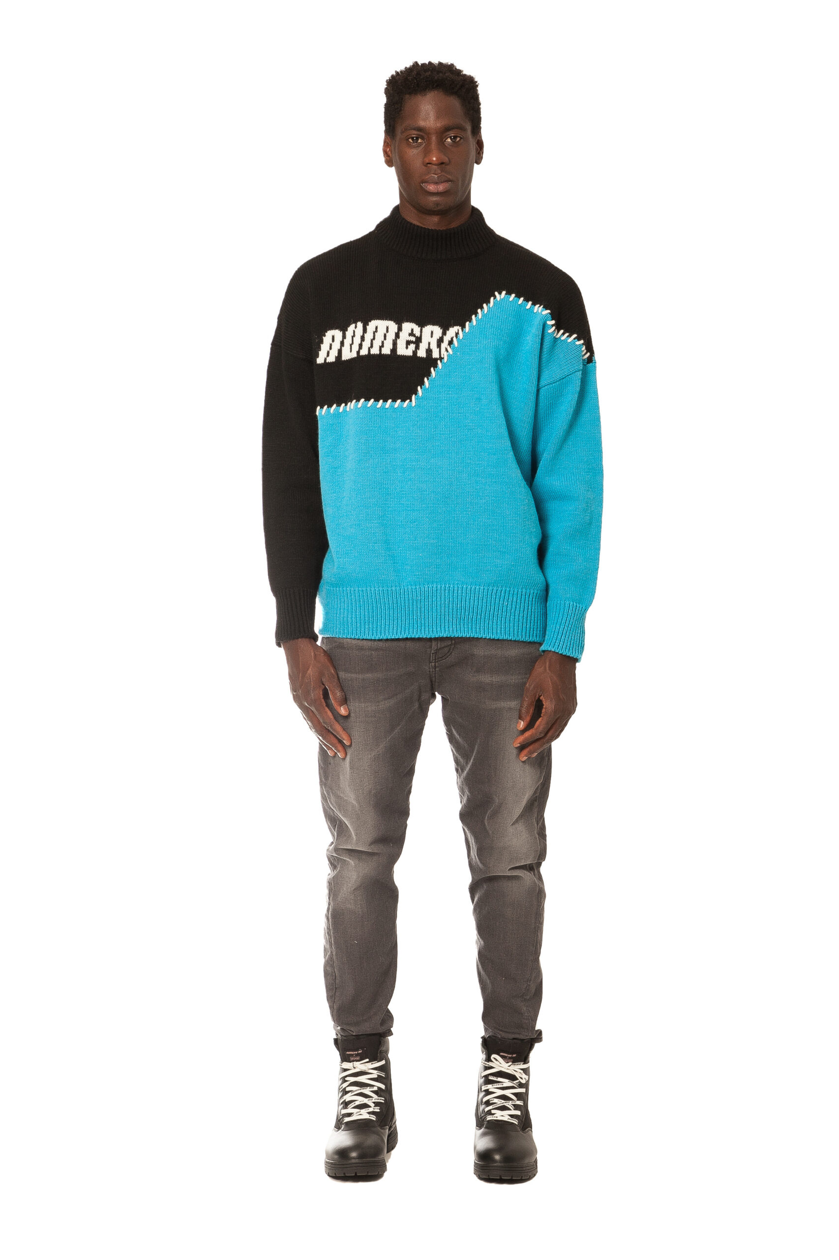 BLU BICOLOR SWEATER