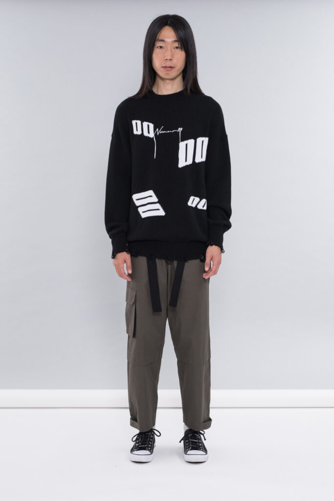 BLACK KNIT CREW 00