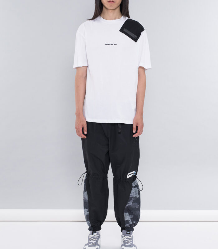 WHITE T-SHIRT POCKET ZIP